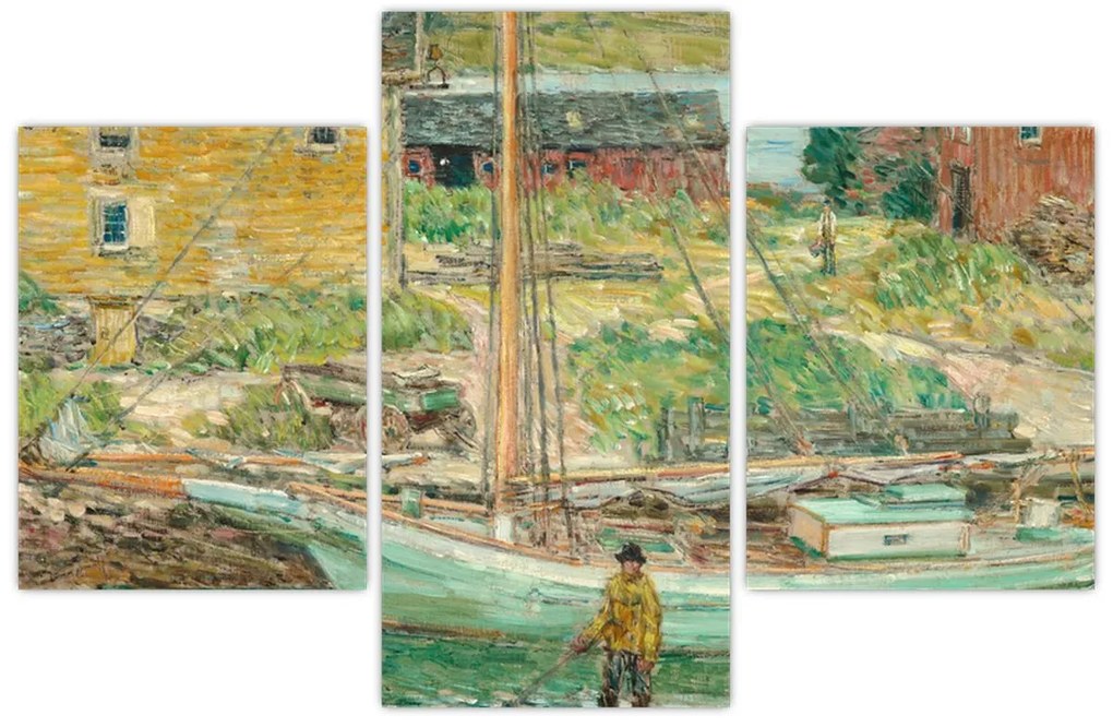 Tablou - Childe Hassam, Oyster Sloop, Cos Cob, reproducere (90x60 cm)