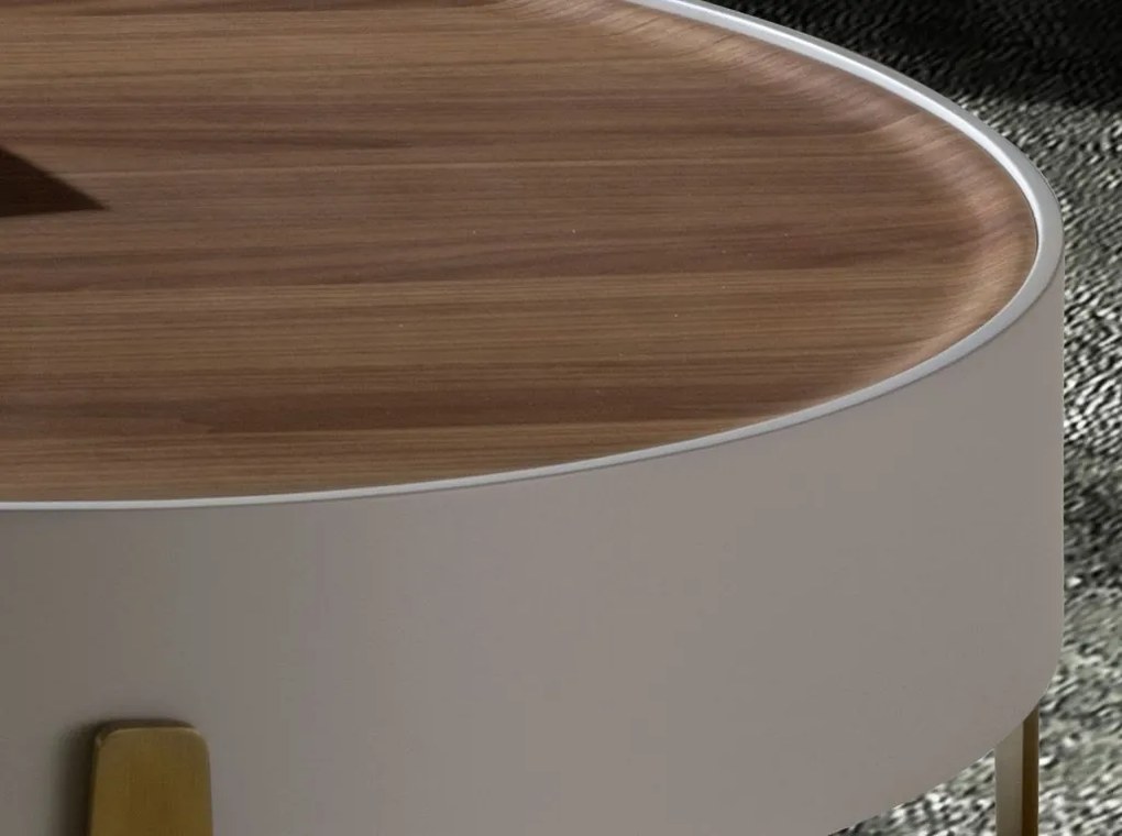 Masuta de cafea design LUX Walnut-Bej