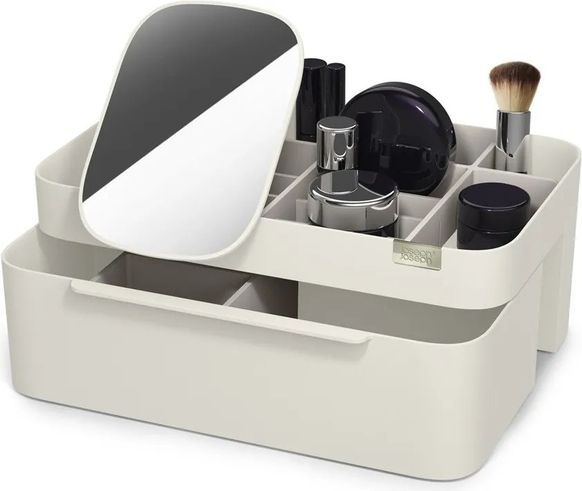 Organizator de baie bej pentru cosmetice din plastic Viva – Joseph Joseph