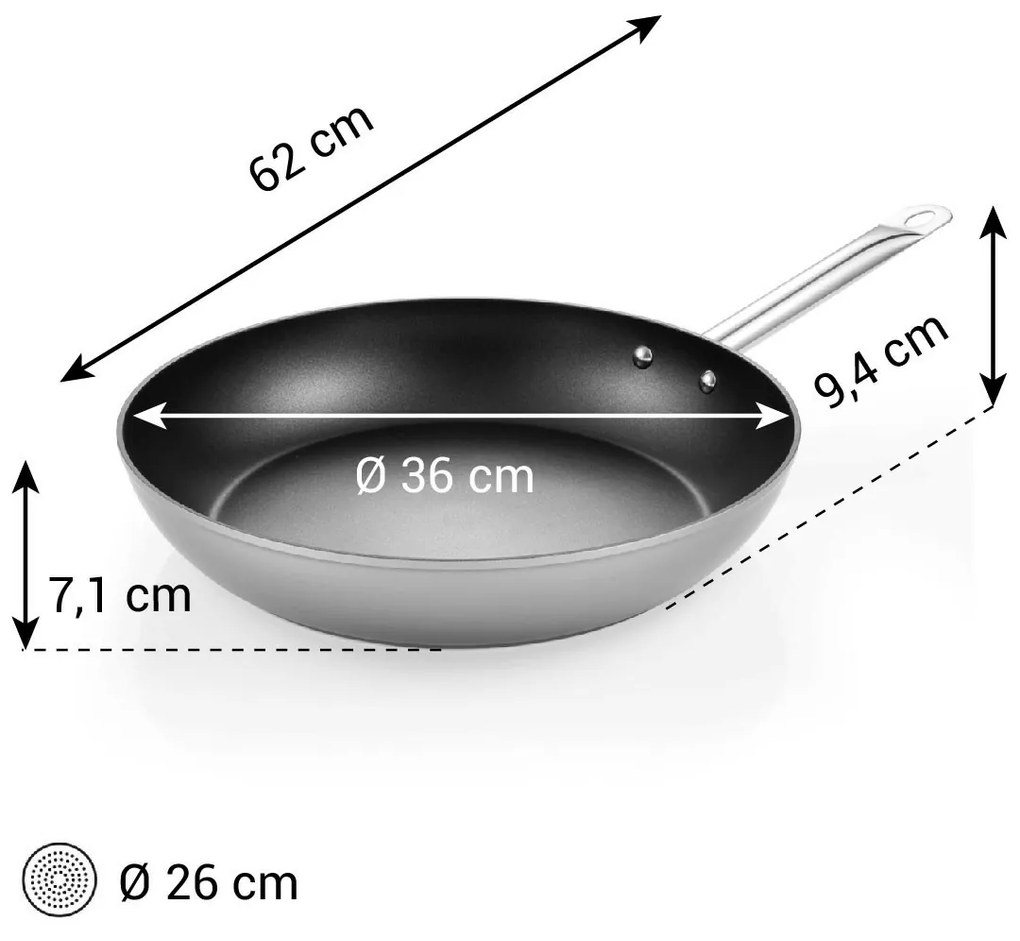 Tescoma Tigaie GrandCHEF+ diam. 36 cm, diam. 36 cm