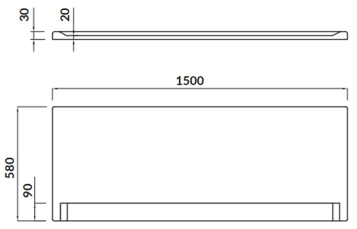 Masca frontala cada 150 cm Cersanit Flavia Lana Octavia 150 cm
