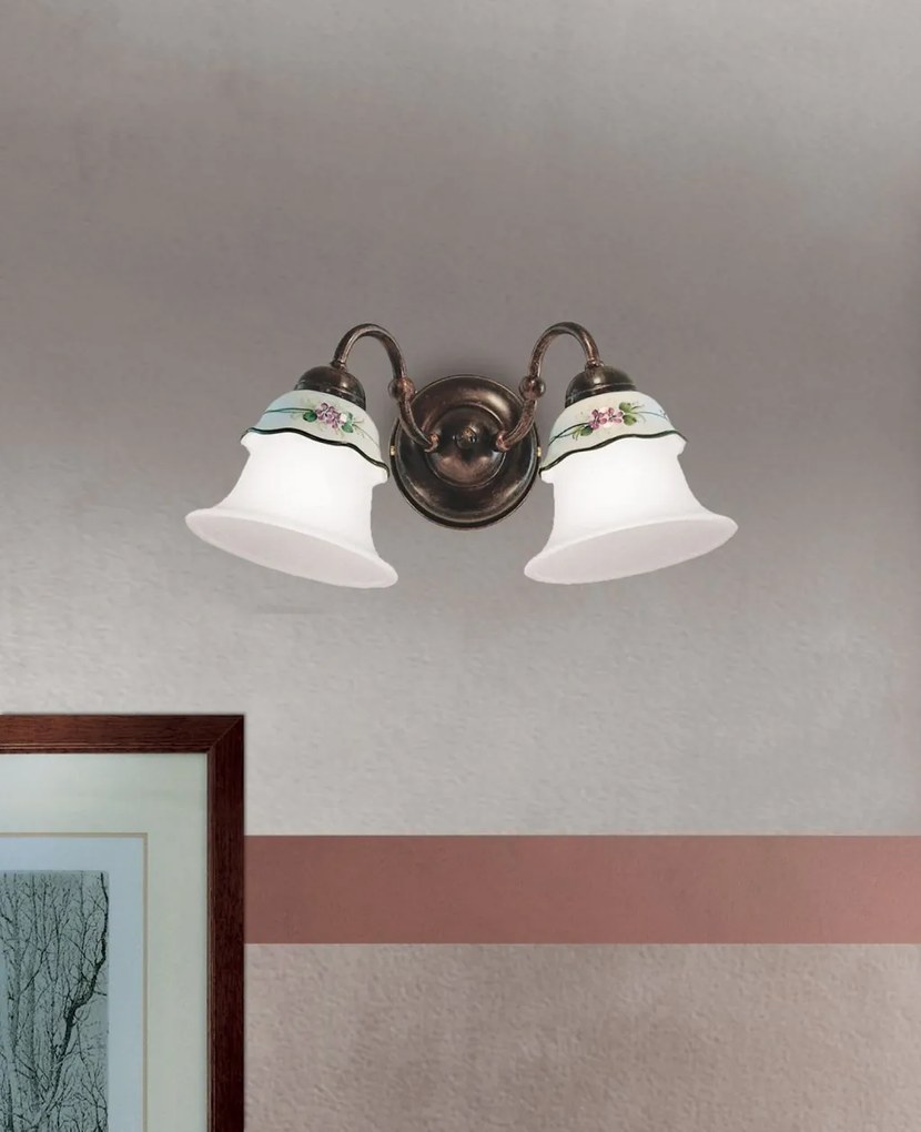 Aplica design clasic cu decor ceramic realizat manual FERRARA
