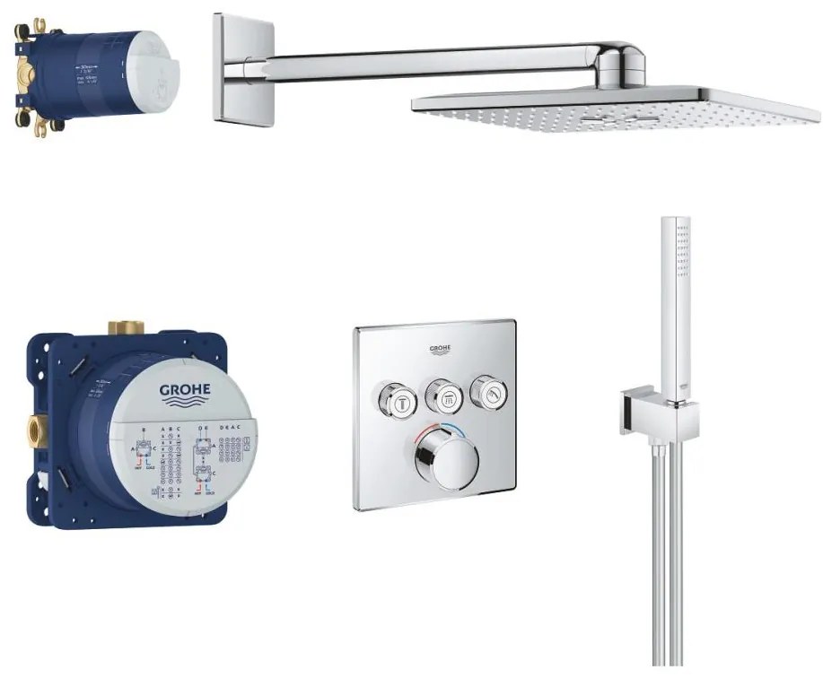 GROHE 34712000 - Set de duș SMARTCONTROL 310 × 310 mm, crom lucios