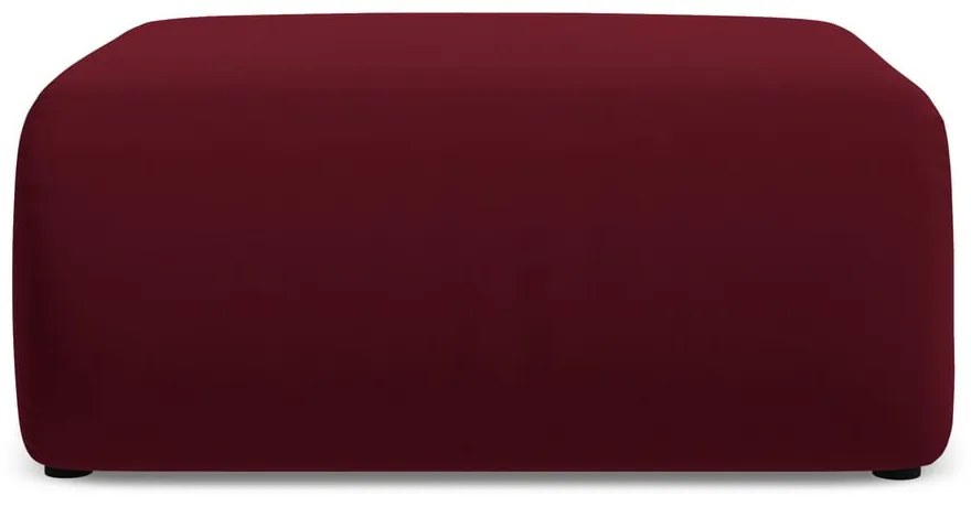 Taburet burgundy cu tapițerie din catifea Ekahi – Makamii