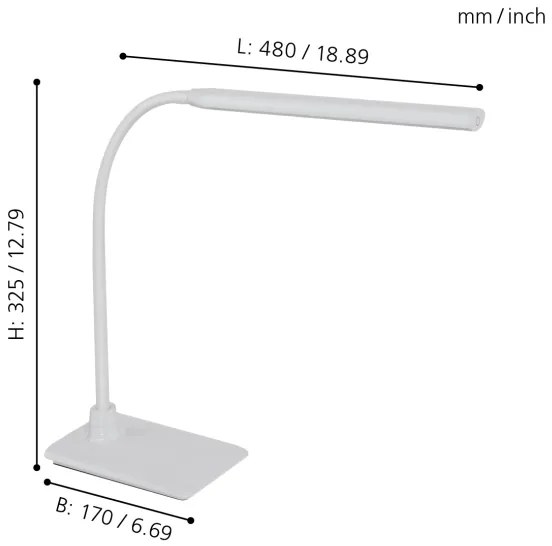 Eglo 96435 - Lampă de masă LED LAROA LED/3,5W/230V alb