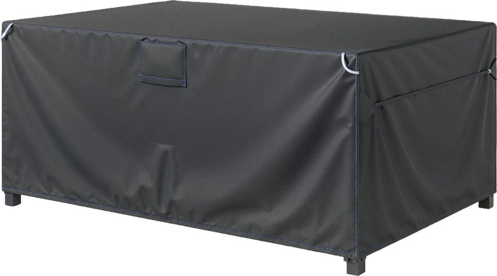 Outsunny Husă protecție mobilier grădină, rezistentă la iarnă, impermeabilă, anti-UV, 420D Oxford, 180x120x74cm, Negru | Aosom Romania