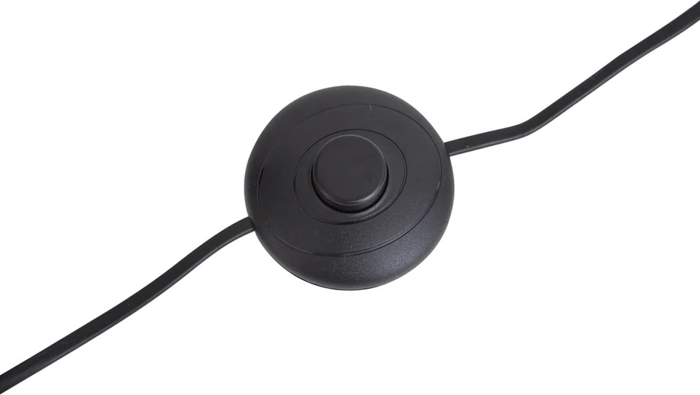 Lampă de podea industrială neagră cu lemn cu 2 lumini - Jakub