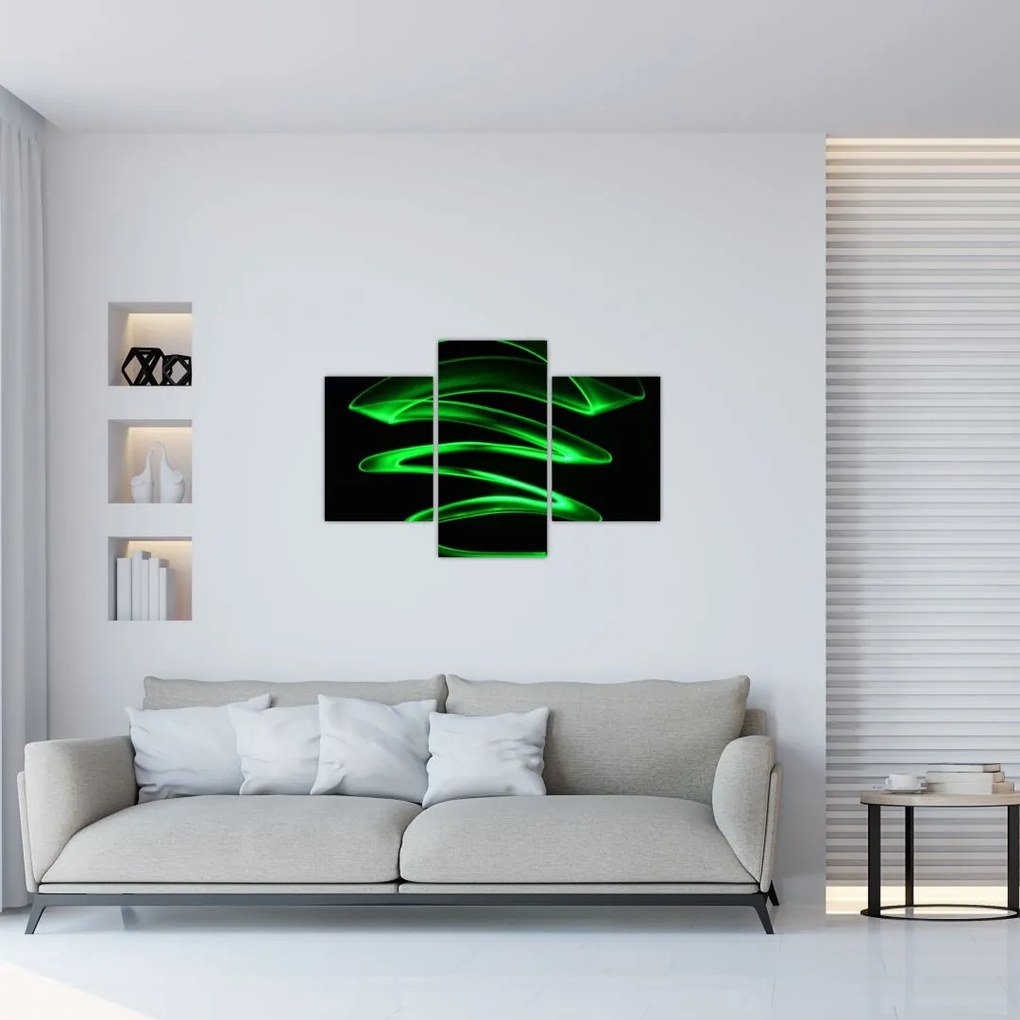 Tablou - valuri neon (90x60 cm)