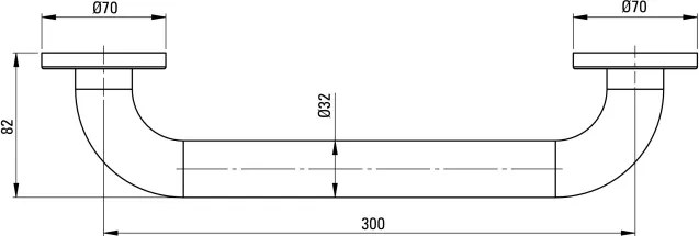 Lehnen Bară de susținere cu montare pe perete Finisaj: Oțel periat NIL_341A