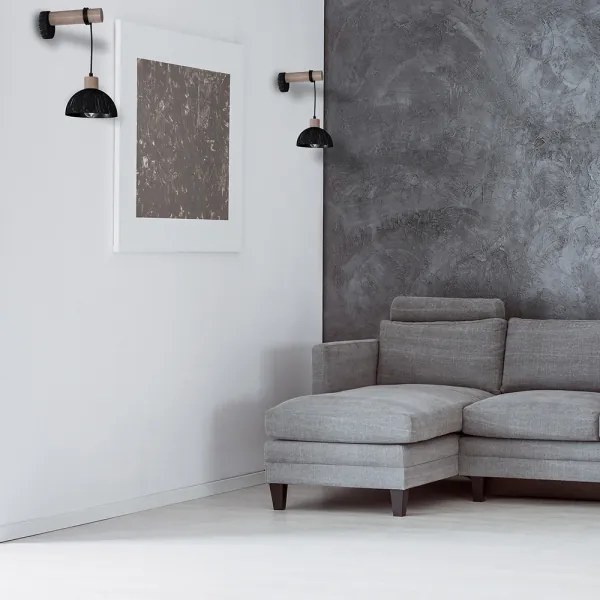 Aplică ERIK 1xE27/60W/230V maro/negru