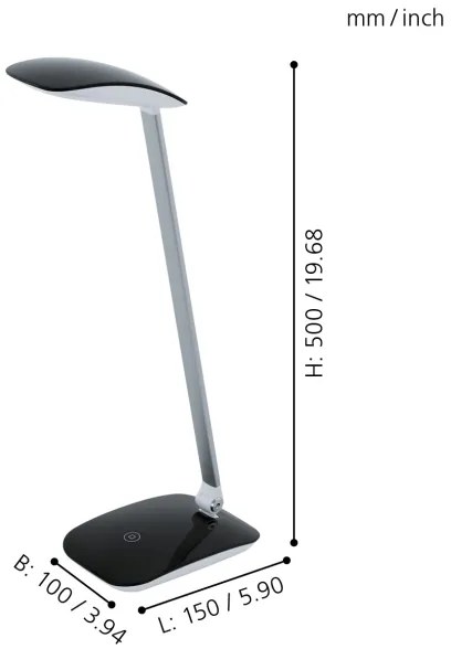 Eglo 95696 - Lampa de masa LED CAJERO 1xLED/4,5W/USB