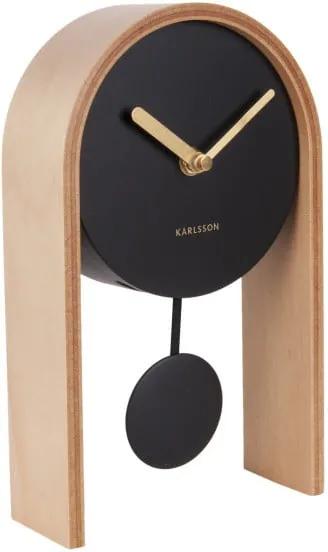 Ceas de masă cu pendul Karlsson Smart Light, natural