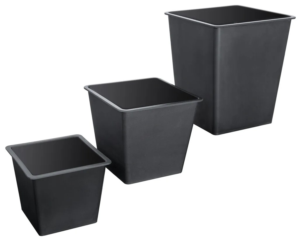Deuba Set 3 ghivece de flori - gri