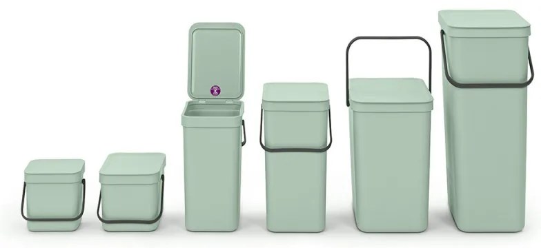 Cos de gunoi colectare selectiva Brabantia Sort&Go 1005520, 3 L, Maner, Verde deschis