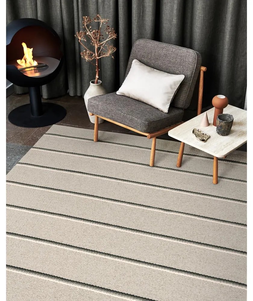 Covor pentru exterior și interior gri/bej 70x90 cm Olle Grey Linen – Pappelina