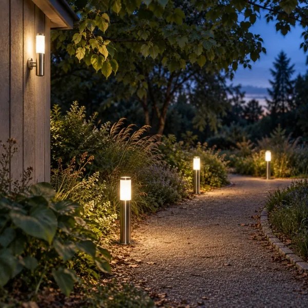 BRILAGI - Lampă LED de exterior ELIA, 1x E27/7W/230V, 4000K, IP44, 50 cm, crom
