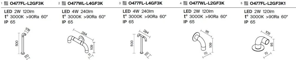 Aplica LED iluminat exterior modern IP65 Sleek