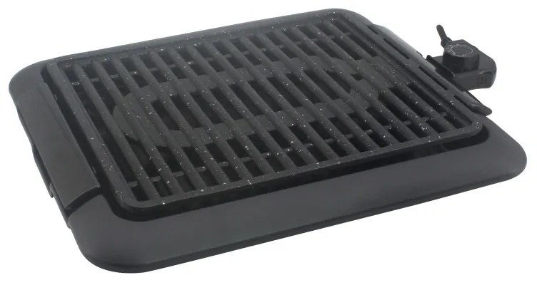 Grătar fără fum Voltz V51015EM, 1250 W, finisaj marmorat, 25,5 × 30,5 cm, negru