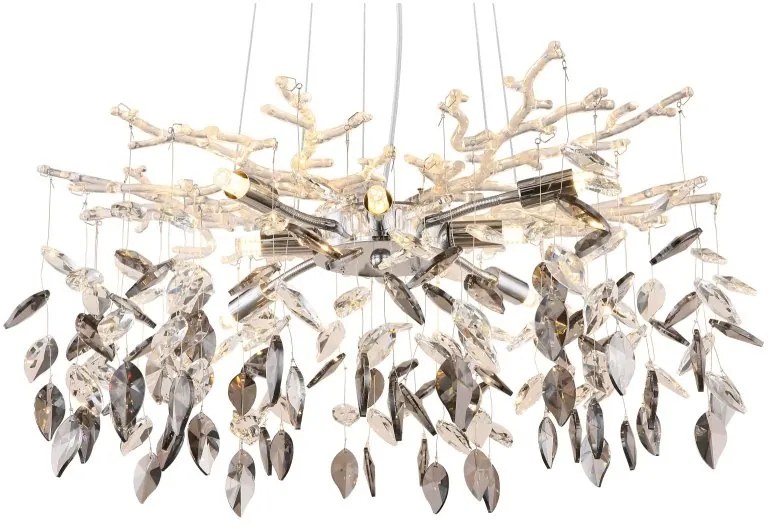 Candelabru elegant design modern Danna cromat/ fumuriu
