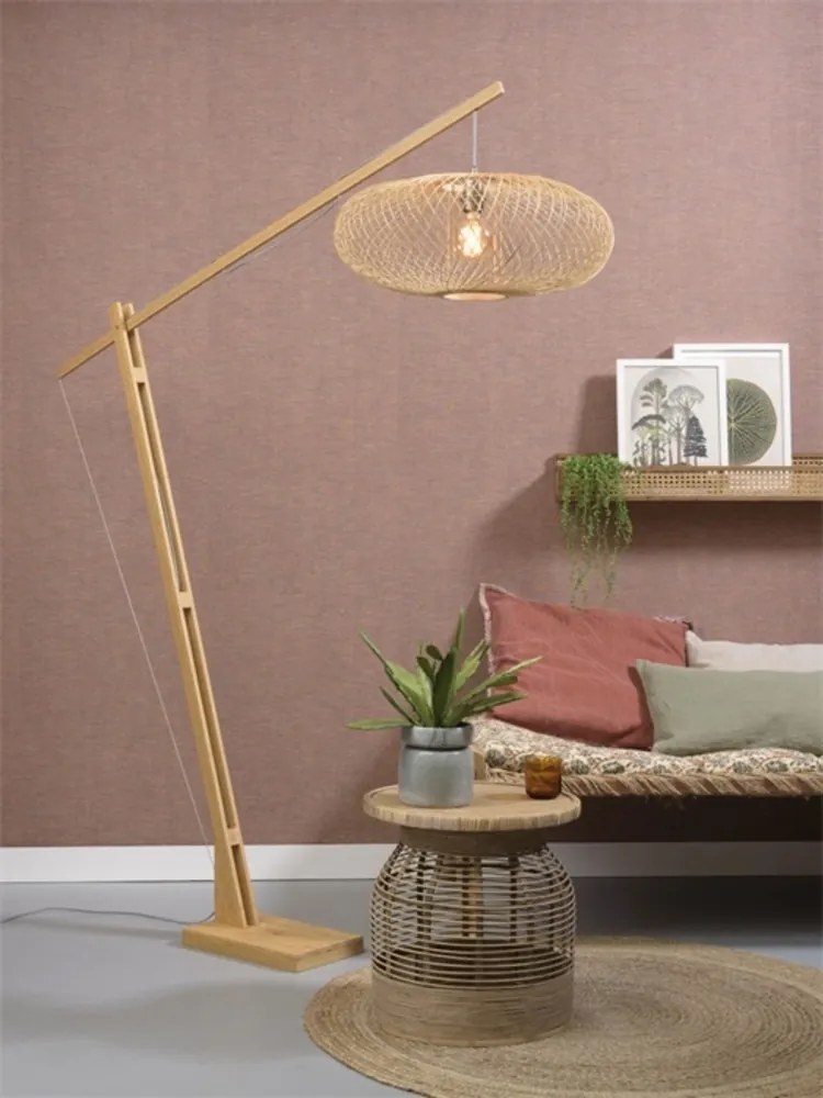 Lampadar eco din bambus Cango L natur, 60x25cm