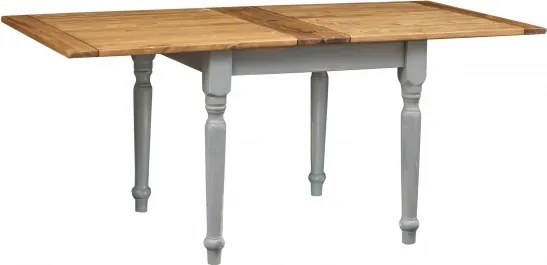 Masa pliabila, L90(180) 90 H80 cm, culoare natur gri antic, Lemn masiv