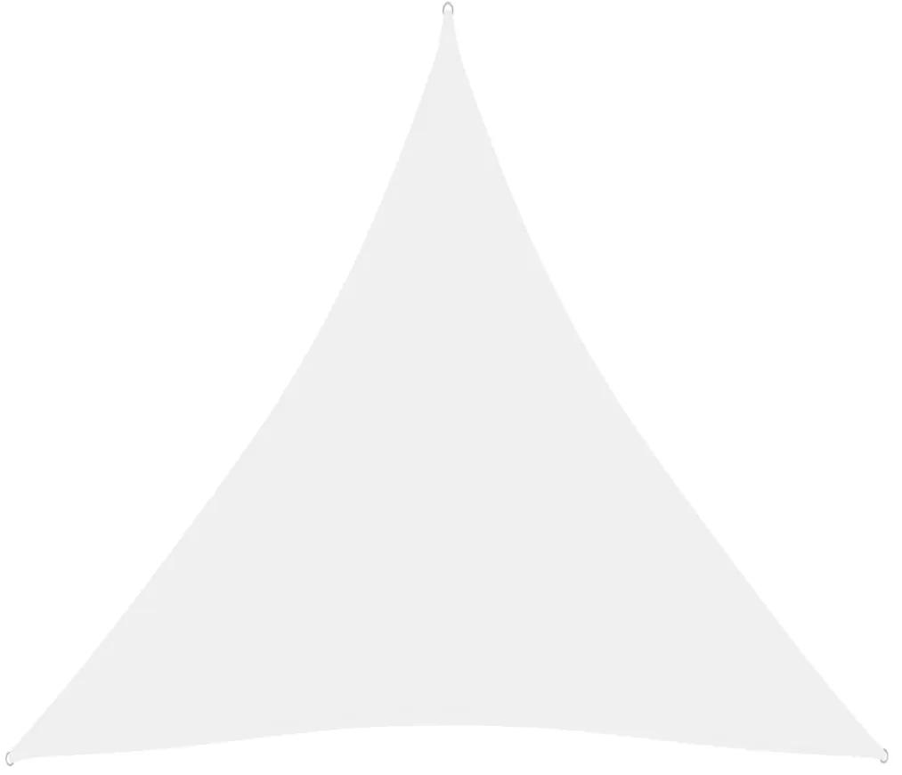 Parasolar, alb, 3,6x3,6x3,6 m, tesatura oxford, triunghiular Alb, 3.6 x 3.6 x 3.6 m