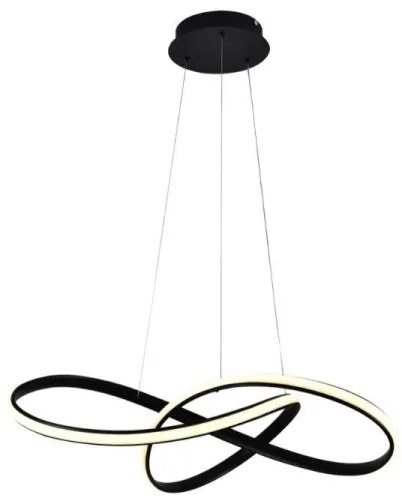 Lustră LED dimabilă pe cablu LED/70W/230V 3000-6500K negru + telecomandă