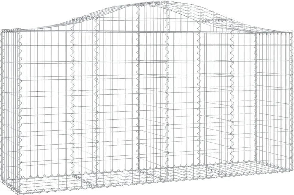 vidaXL Coș gabion arcuit 200x50x100/120 cm fier galvanizat