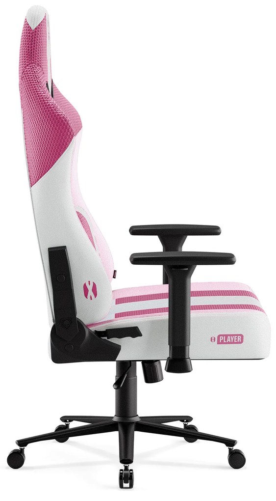 Scaun gaming Diablo X-Player 2.0 din material Normal Size Marshmallow Pink
