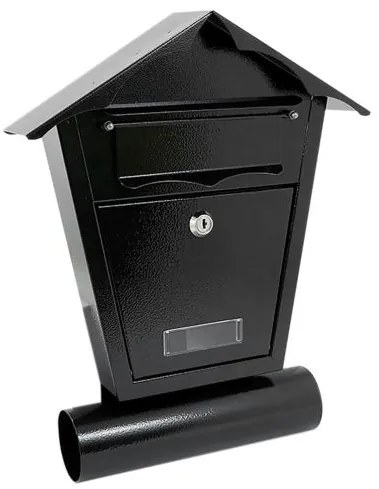 Cutie postala, cu loc pentru ziar, negru, format B6, 29.5x7.5x37.5 cm, Damech