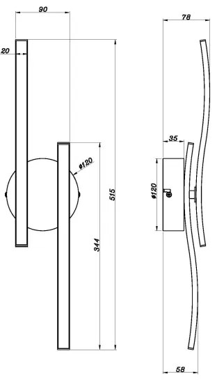 Lustră LED aplicată Globo 67178S TYLER LED/12W/230V