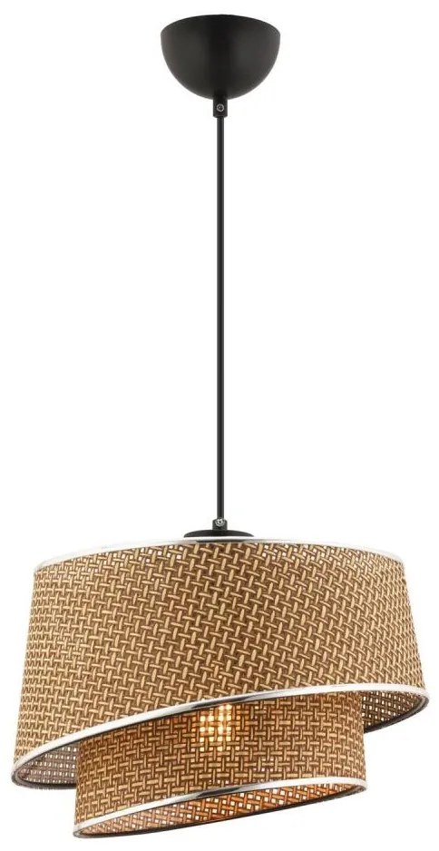 Pendul pe cablu BARETTE 1xE27/60W/230V maro/crom lucios