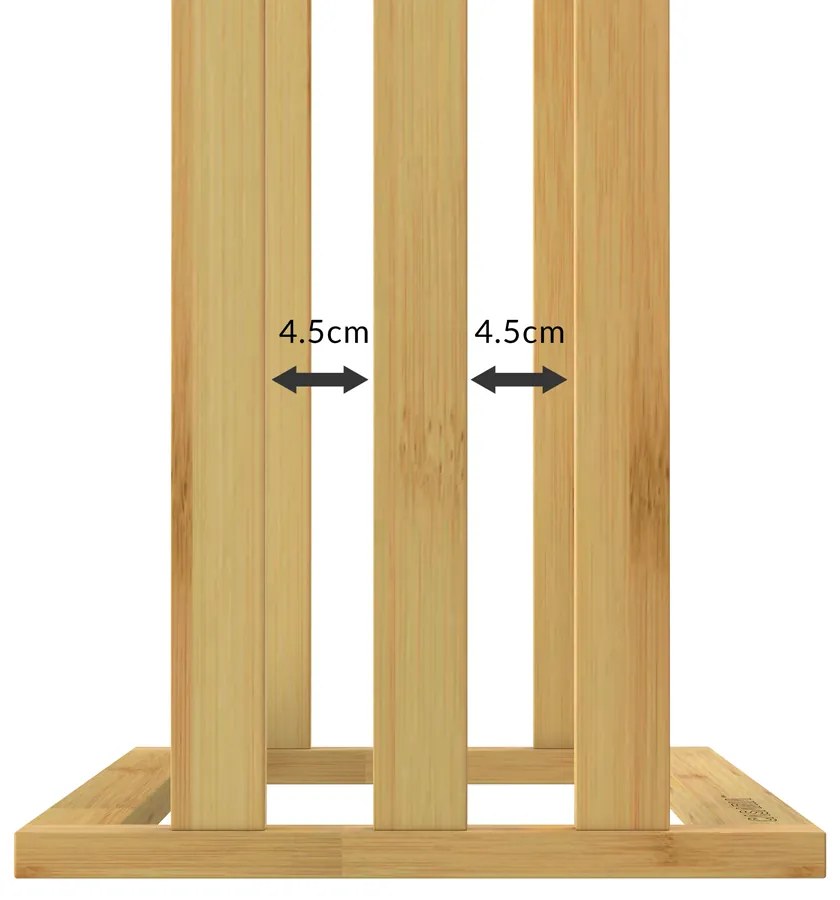 Deuba Suport pentru prosoape din bambus 40x24x82 cm