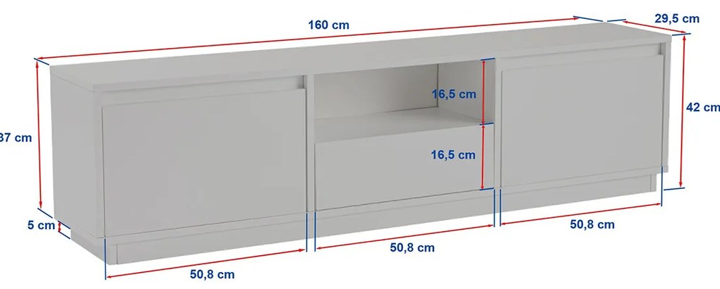 Masă TV Vanguard Wood Negru