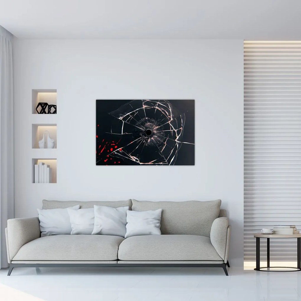 Tablou abstract - sticla spartă (90x60 cm)
