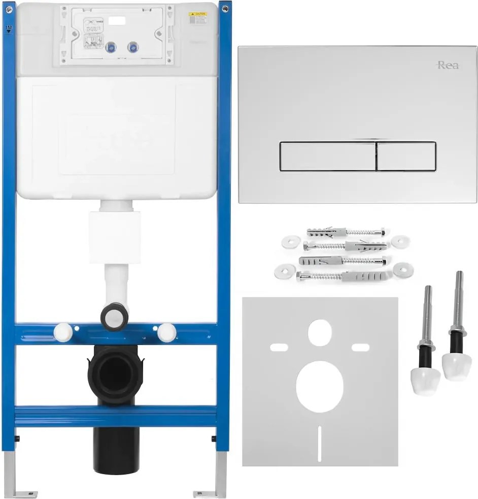 Cadru WC incastrat Rea cu buton HD crom