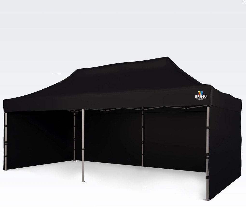 Pavilion pliabil 3x6m - cu 3 pereți - Negru