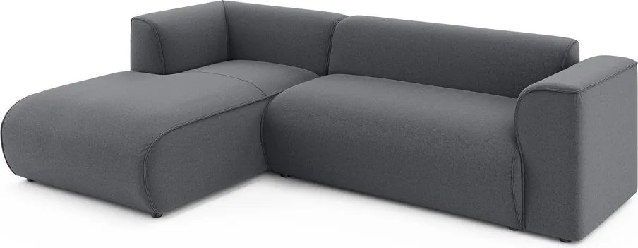 Colțar gri închis (cu colț pe partea stângă/cu șezlong) Merid – Ropez