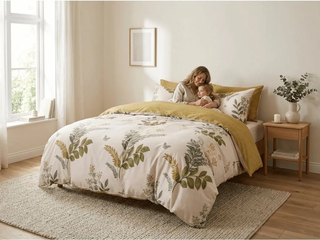 Lenjerie de pat din microfibra ORVILA bej Dimensiune lenjerie de pat: 2 buc 70 x 90 cm | 200 x 220 cm