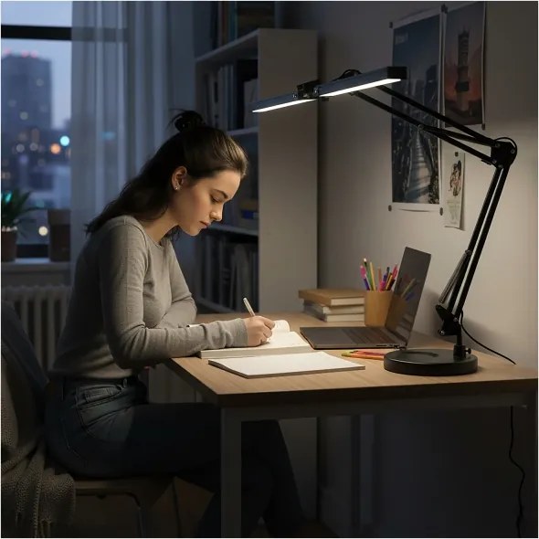 Brilagi - Lampă de birou LED reglabilă VARIO LED/15W/230V 3000-6000K neagră