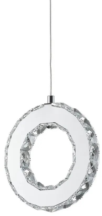 Lustra LED suspendata design modern Girona crom