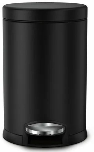 Coș de gunoi rotund Simplehuman cu pedală 4,5 l, negru