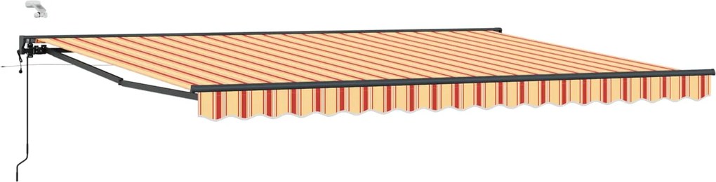 vidaXL Cort electric retractabil Galben și portocalie 4 x 2 m