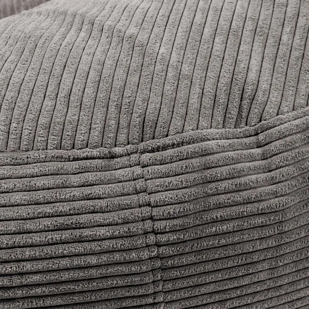 Fotoliu bean bag albastru cu tapițerie din catifea reiată Roll 135 – SLOWDOWN