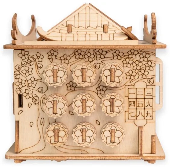 Puzzle din lemn, casa dragonului EscapeWelt