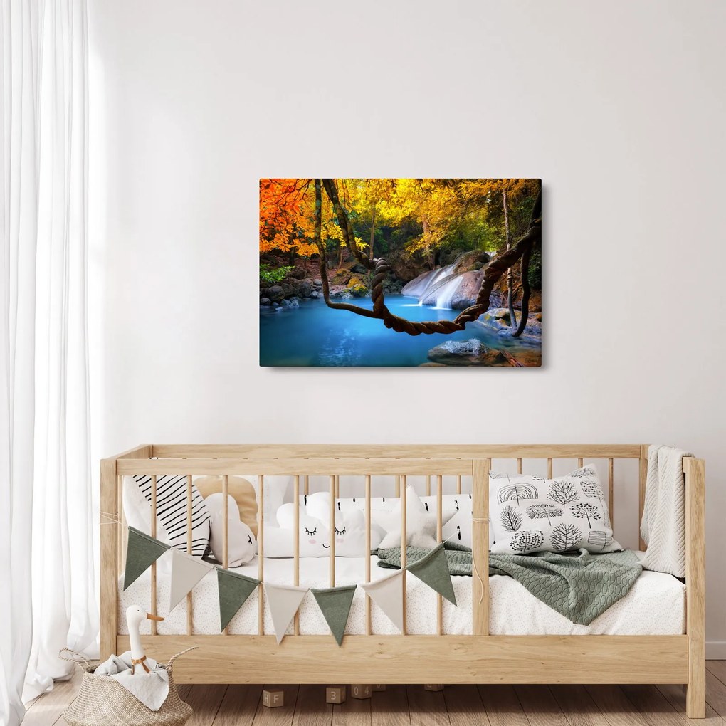 Tablou - Cascade din Asia (90x60 cm)