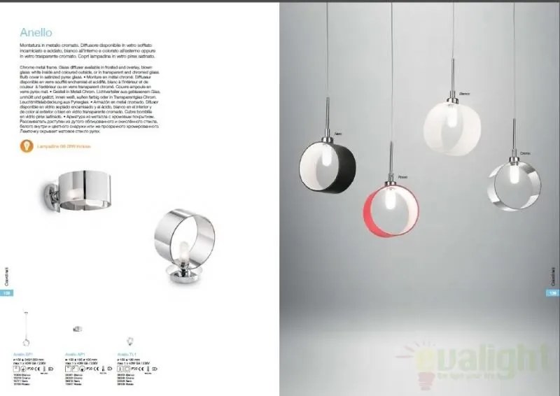 Aplica de perete Anello AP1 bianco 028361