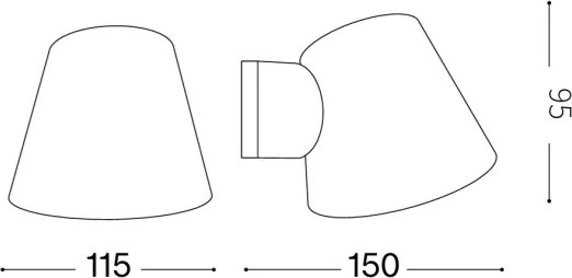 Ideal Lux - Aplica de exterior pentru perete GAS 1xGU10/28W/230V IP43 maro
