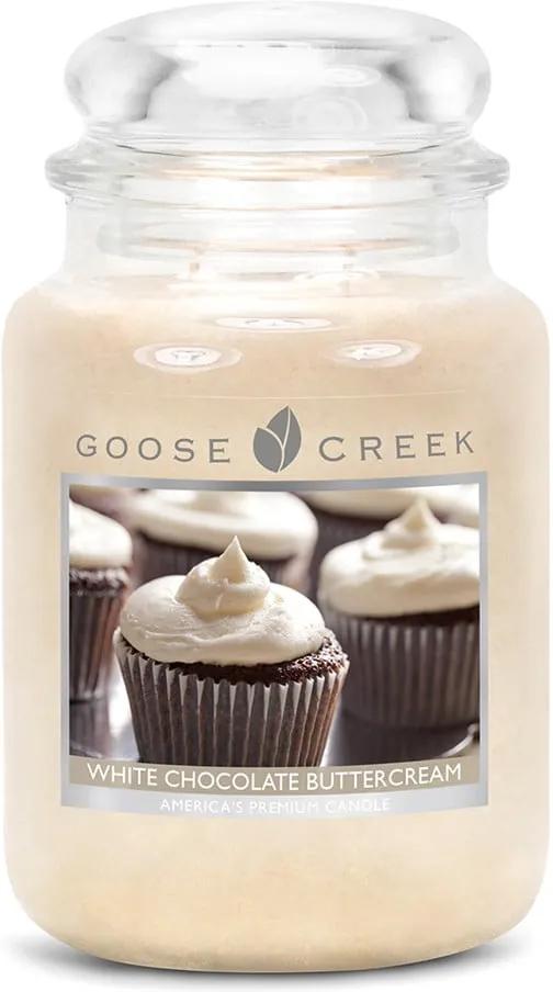 Lumânare parfumată în recipient de sticlă Goose Creek White Chocolate Butter Cream, 150 ore de ardere