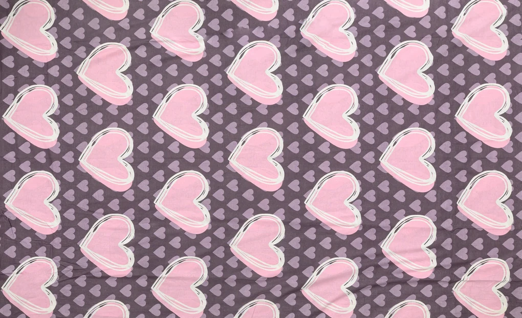 Lenjerie de pat din bumbac roz, KASUGA + fata de perna 40 x 40 cm gratuit Dimensiune lenjerie de pat: 70 x 90 cm | 140 x 220 cm